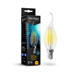 Лампа светодиодная филаментная Voltega E14 7W 2800K свеча на ветру VG10-CW35E14warm9W-F 7132