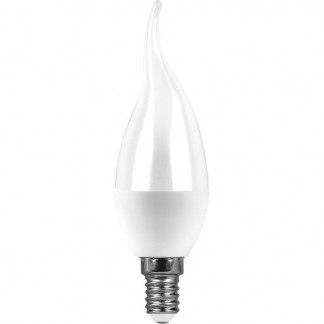 Лампа светодиодная Feron E14 9W 6400K свеча на ветру матовая SBC3709 55173