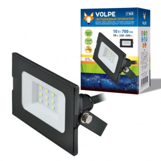 Прожектор Volpe ULF-Q513 10W/3000K IP65 220-240В BLACK картон